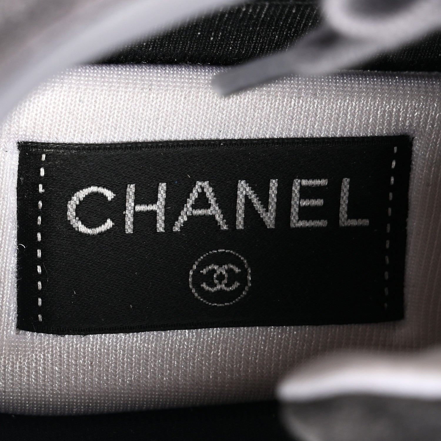 Chanel Suede Calfskin CC Sneakers 36.5 Black Grey