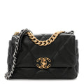 Chanel Lambskin Quilted Medium Chanel 19 Flap Black
