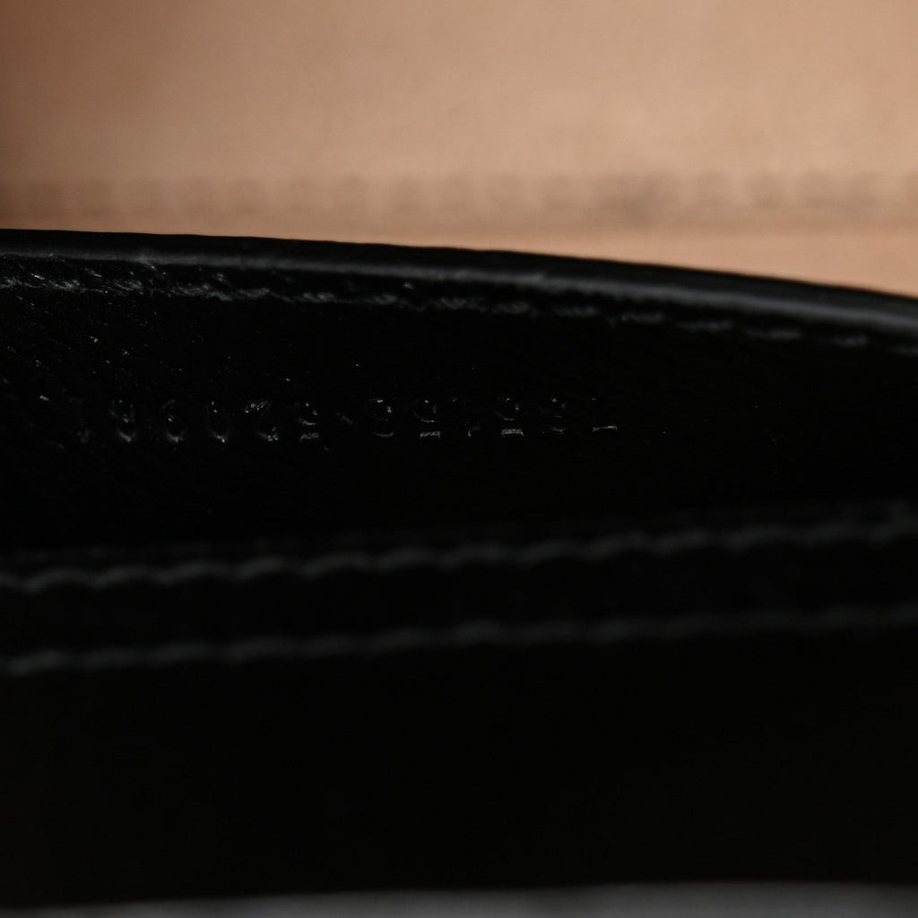 Gucci Textured Dollar Calfskin Web Small Diana Shoulder Bag Black Dusty Grey