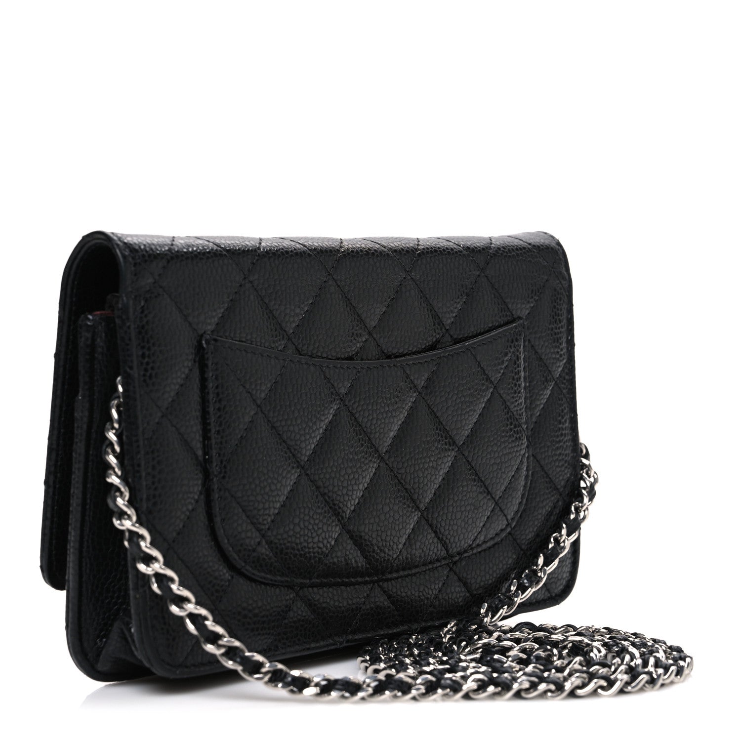 Chanel Caviar Quilted Wallet on Chain WOC Black