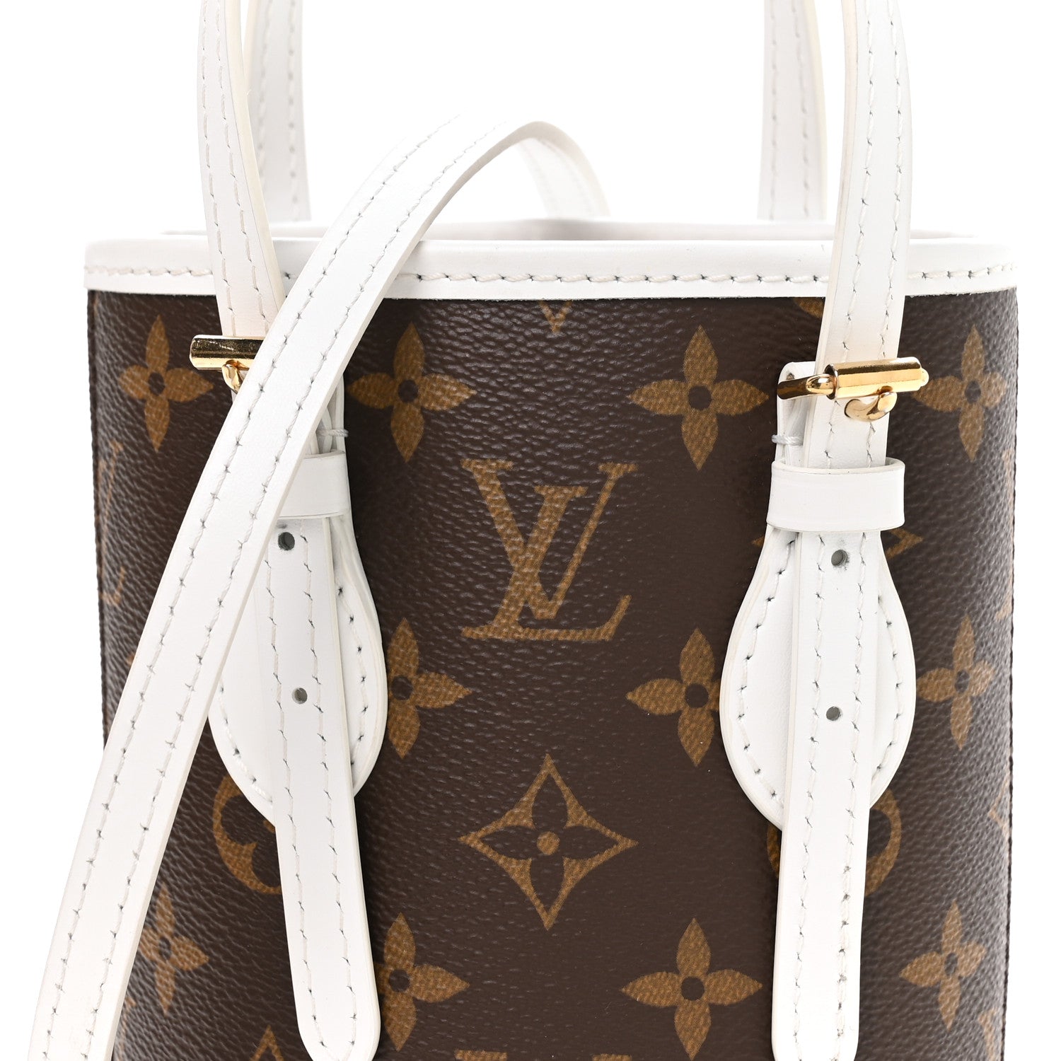 Louis Vuitton Monogram LV Match Nano Bucket Bag White