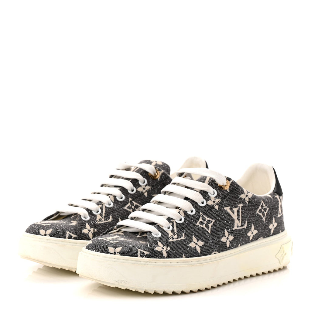 Louis Vuitton Denim Monogram Time Out Sneakers 39