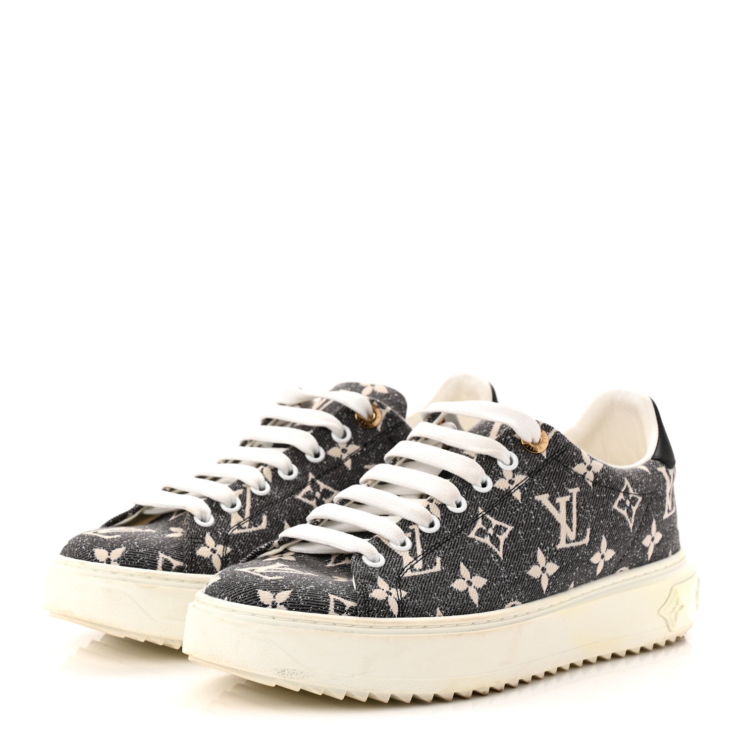 Louis Vuitton Denim Monogram Time Out Sneakers 39