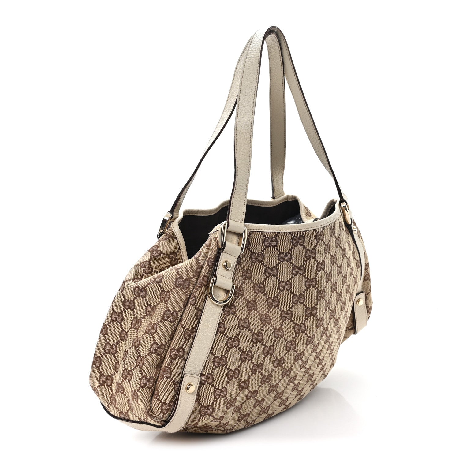 Gucci Monogram Medium Abbey Shoulder Bag Off White