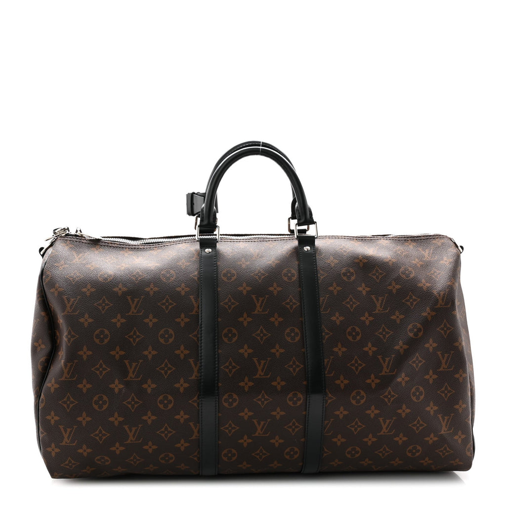 Louis Vuitton Monogram Macassar Keepall Bandouliere 55