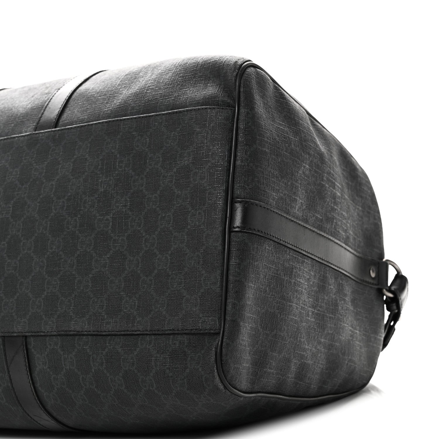 Gucci GG Supreme Monogram Medium Carry-On Duffle Bag Black Grey