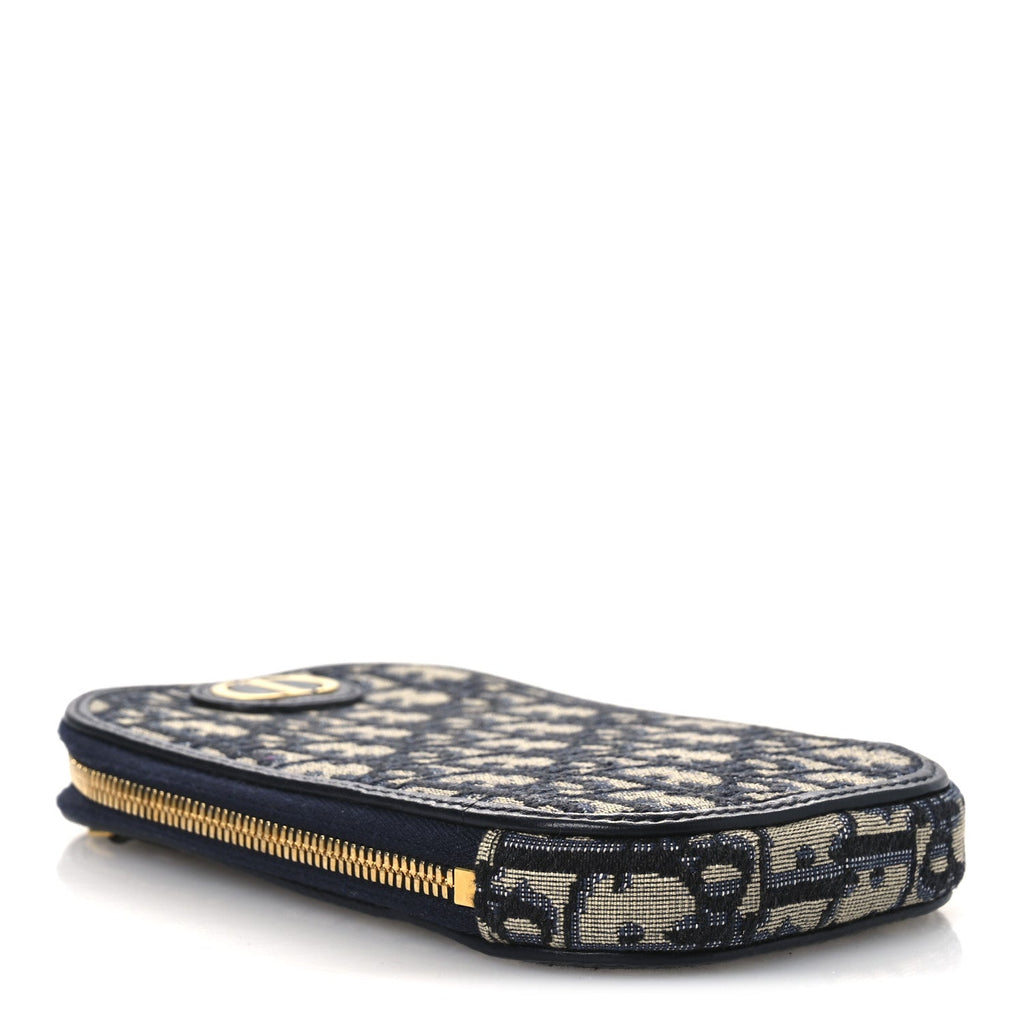 Christian Dior Oblique 30 Montaigne Phone Holder Blue