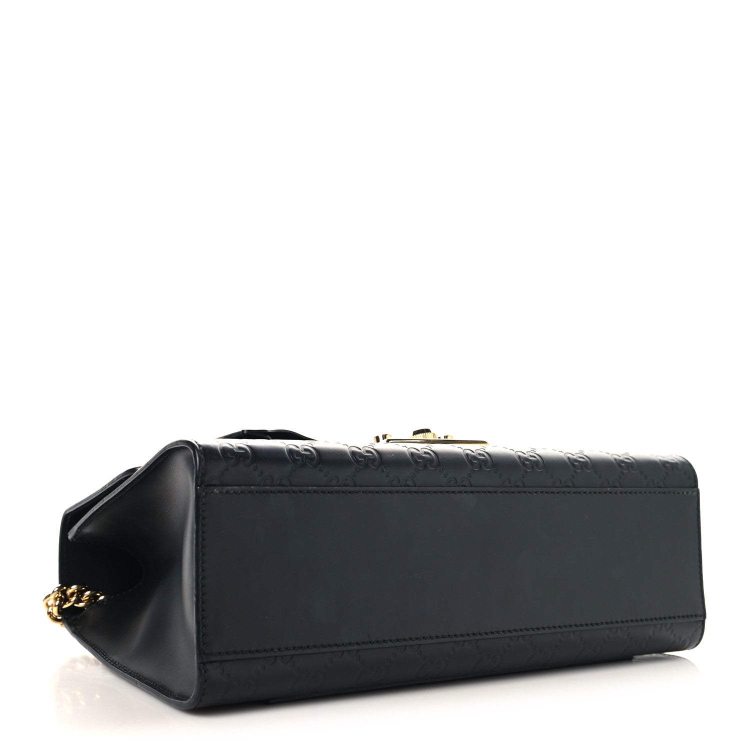 Gucci Guccissima Medium Padlock Shoulder Bag Black