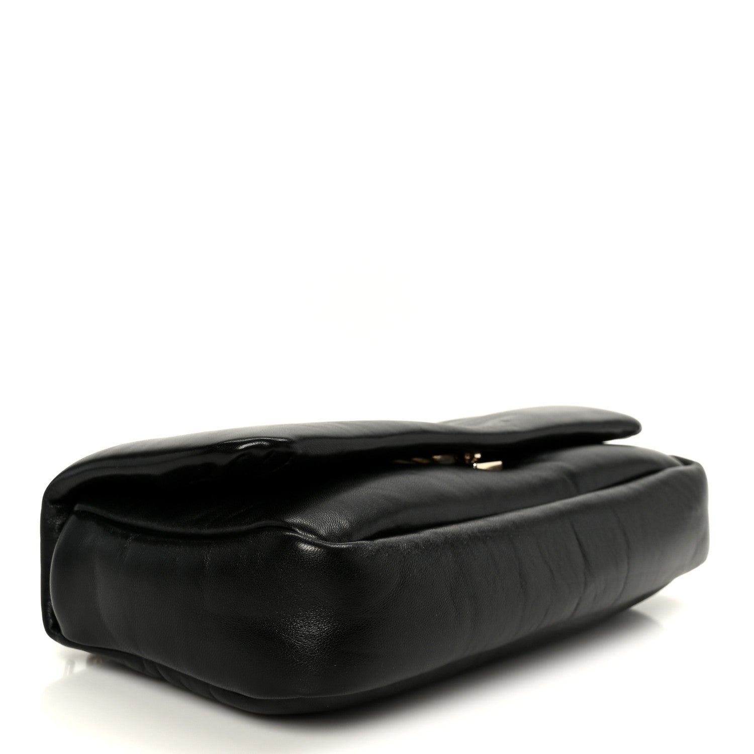 Gucci Lambskin Small GG Milano Top Handle Shoulder Bag Black