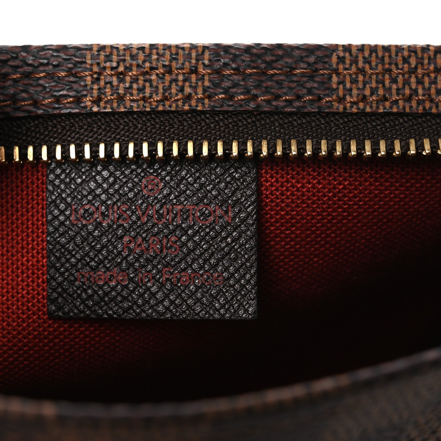 Louis Vuitton Damier Ebene Trousse Make Up Bag Pochette