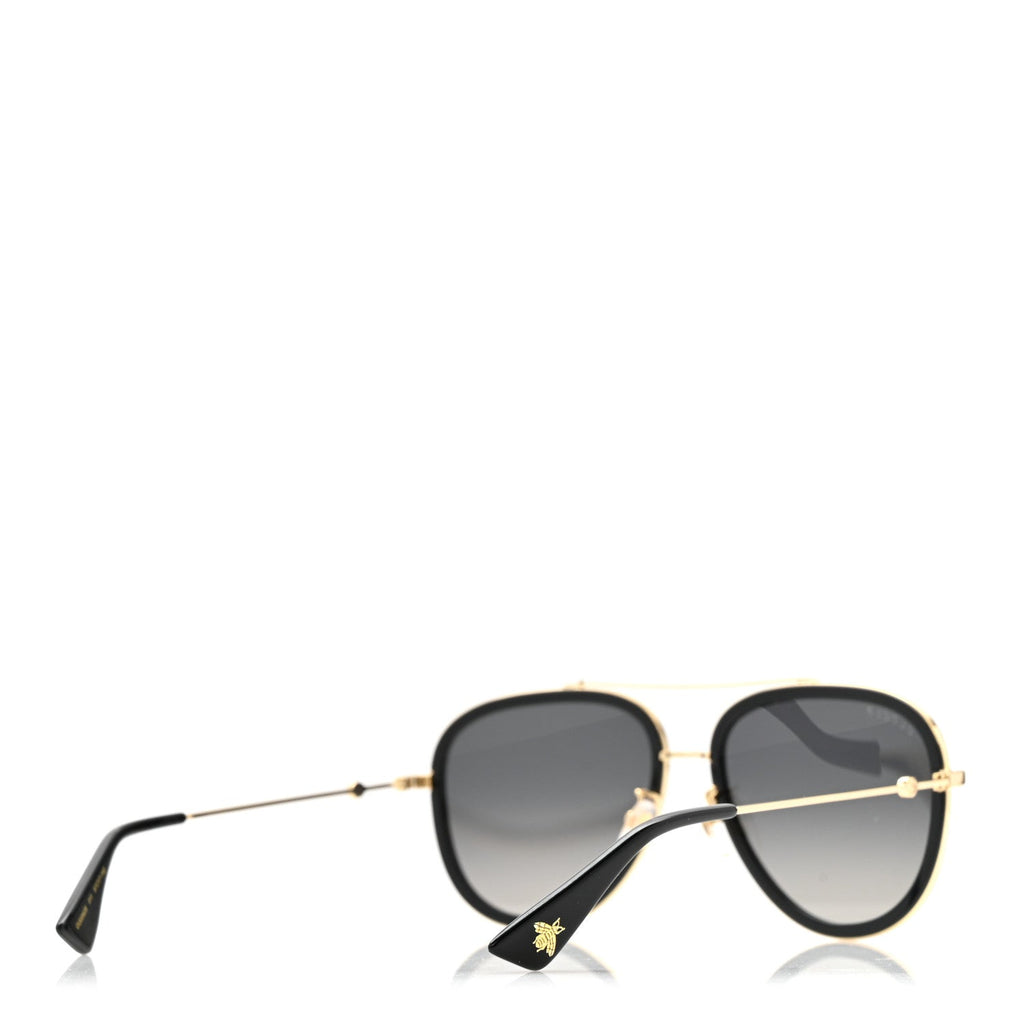 Gucci Metal Aviator Sunglasses GG0062S Black