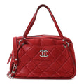 Chanel Iridescent Calfskin Quilted Relax CC Camera Case Red