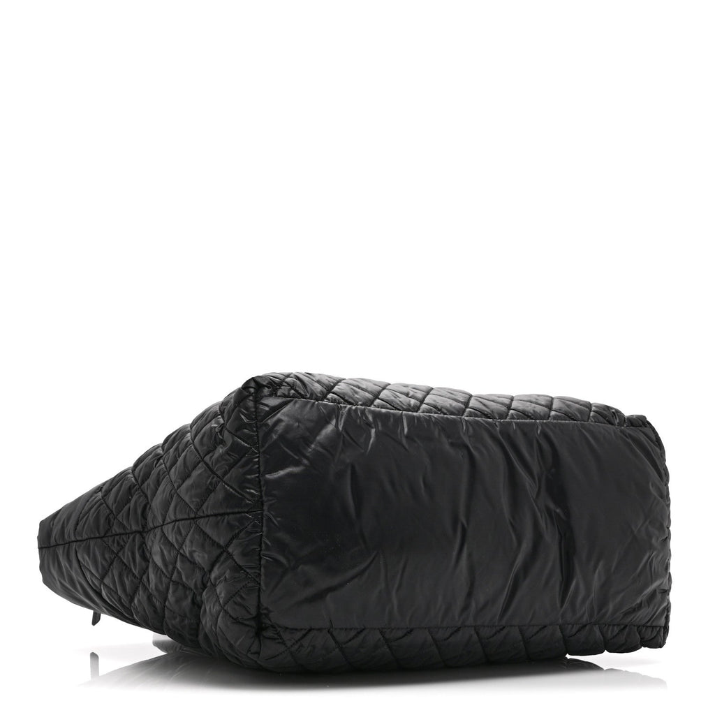 Chanel Nylon Quilted Large Coco Cocoon Tote Black