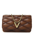 Louis Vuitton Lambskin Malletage Wallet On Chain GO-14 Tan