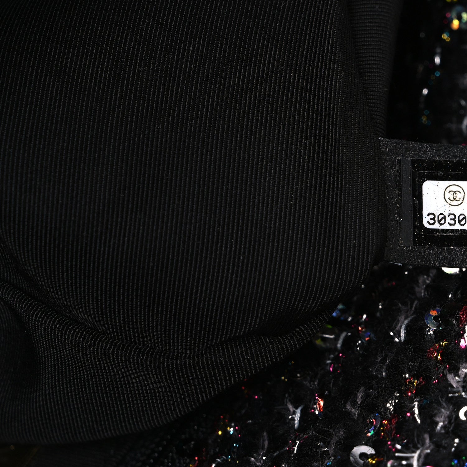 Chanel Tweed Sequin Quilted Medium Chanel 19 Flap Black Multicolor