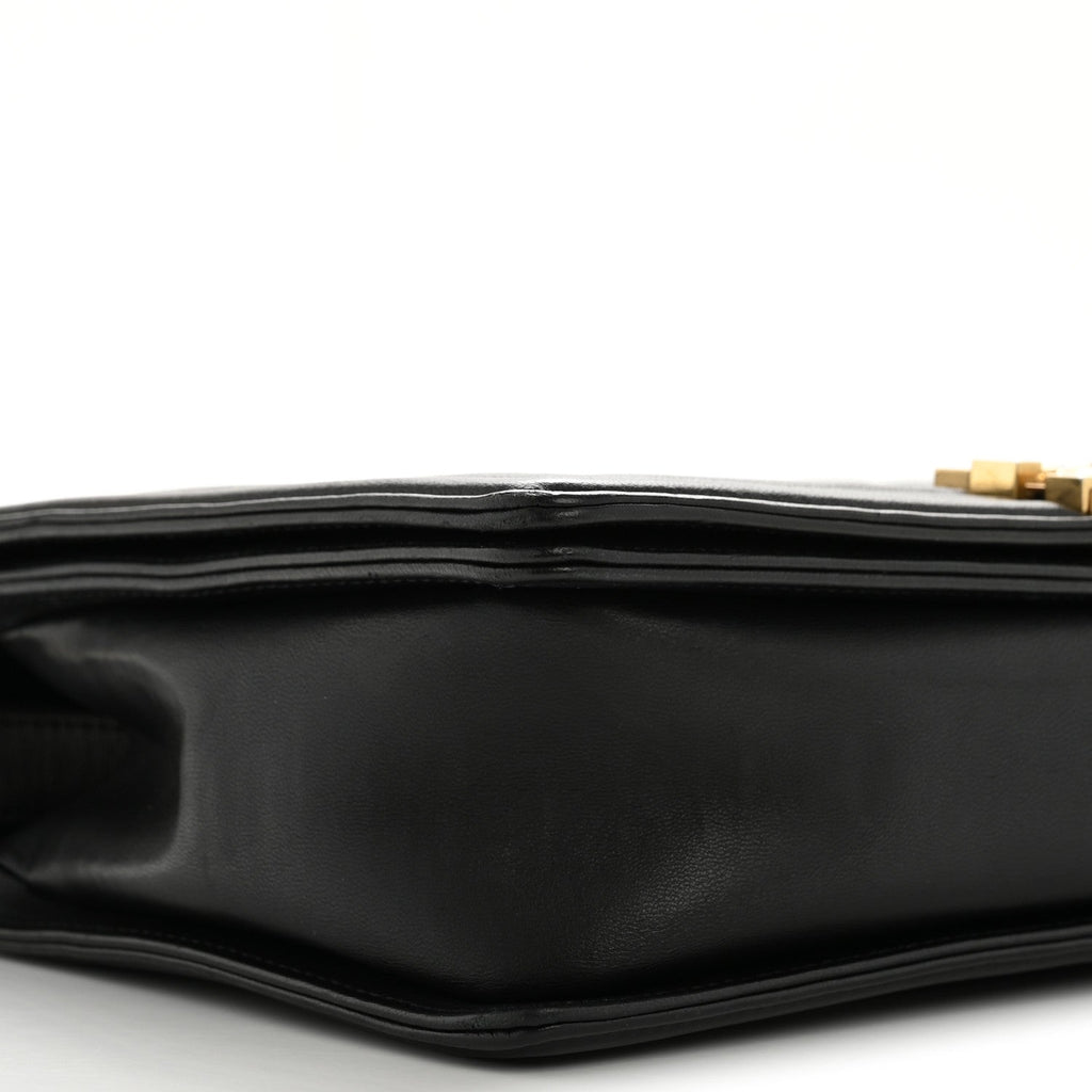 Chanel Lambskin Quilted New Medium Boy Flap Black
