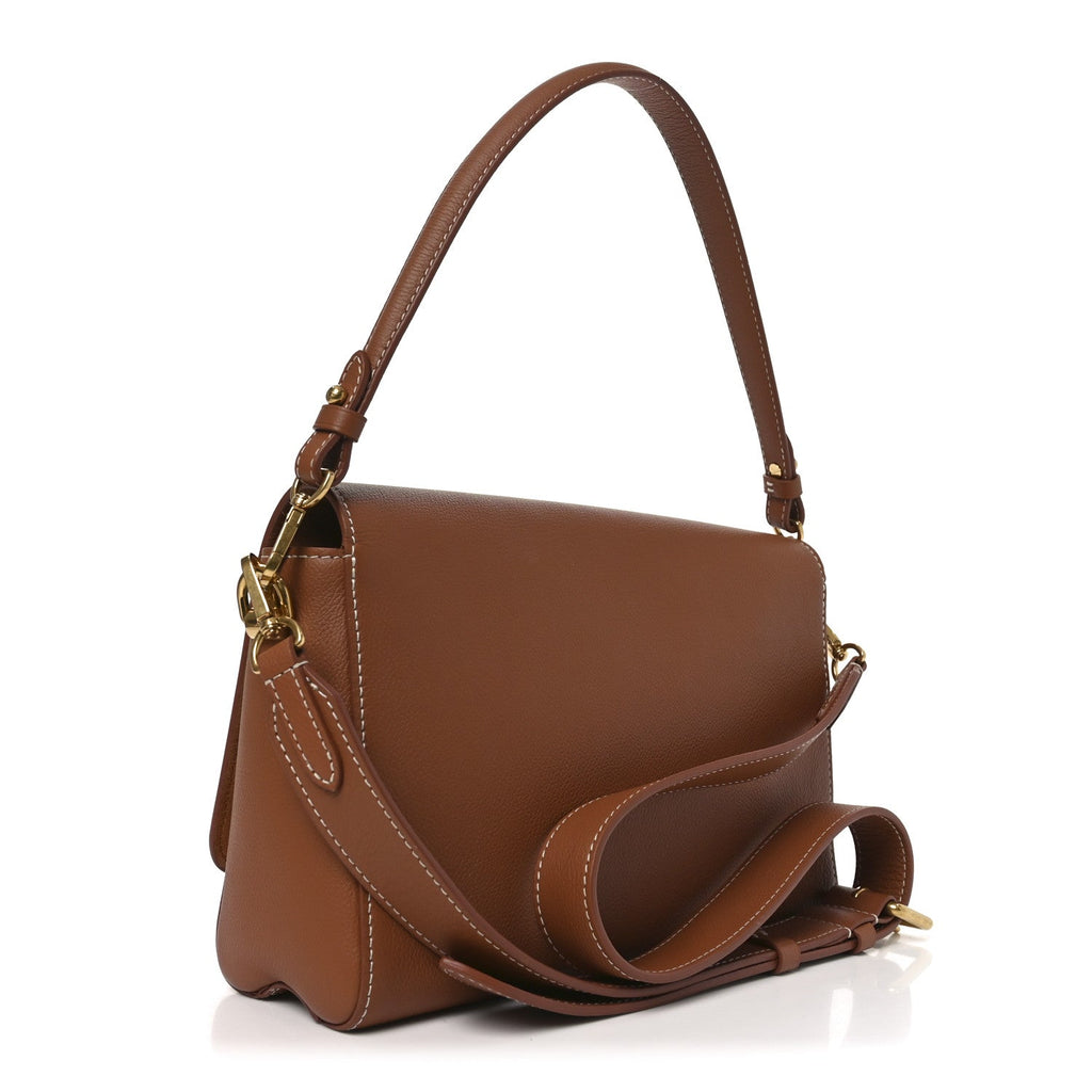 Louis Vuitton Calfskin Soft Twist Shoulder Bag Cognac
