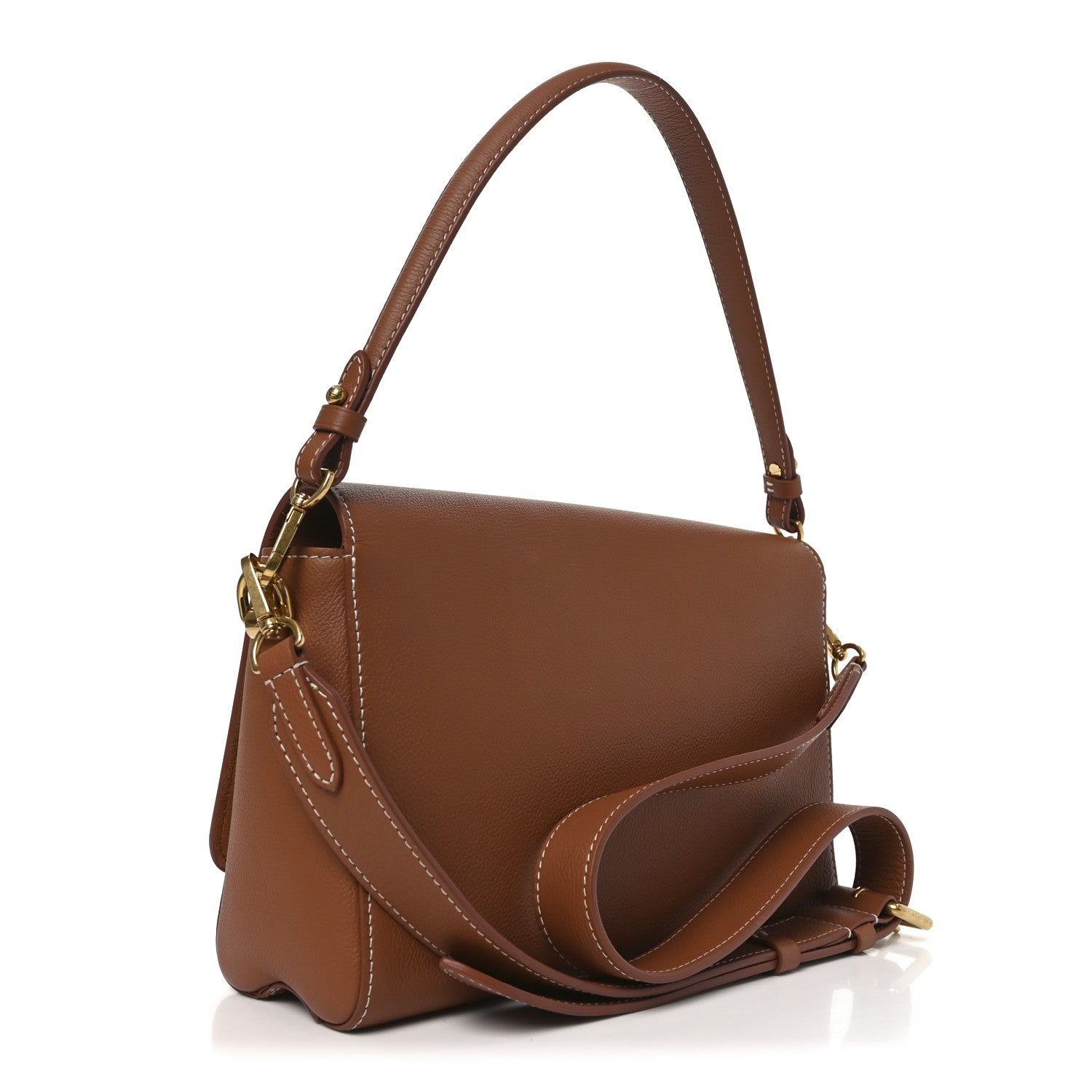 Louis Vuitton Calfskin Soft Twist Shoulder Bag Cognac