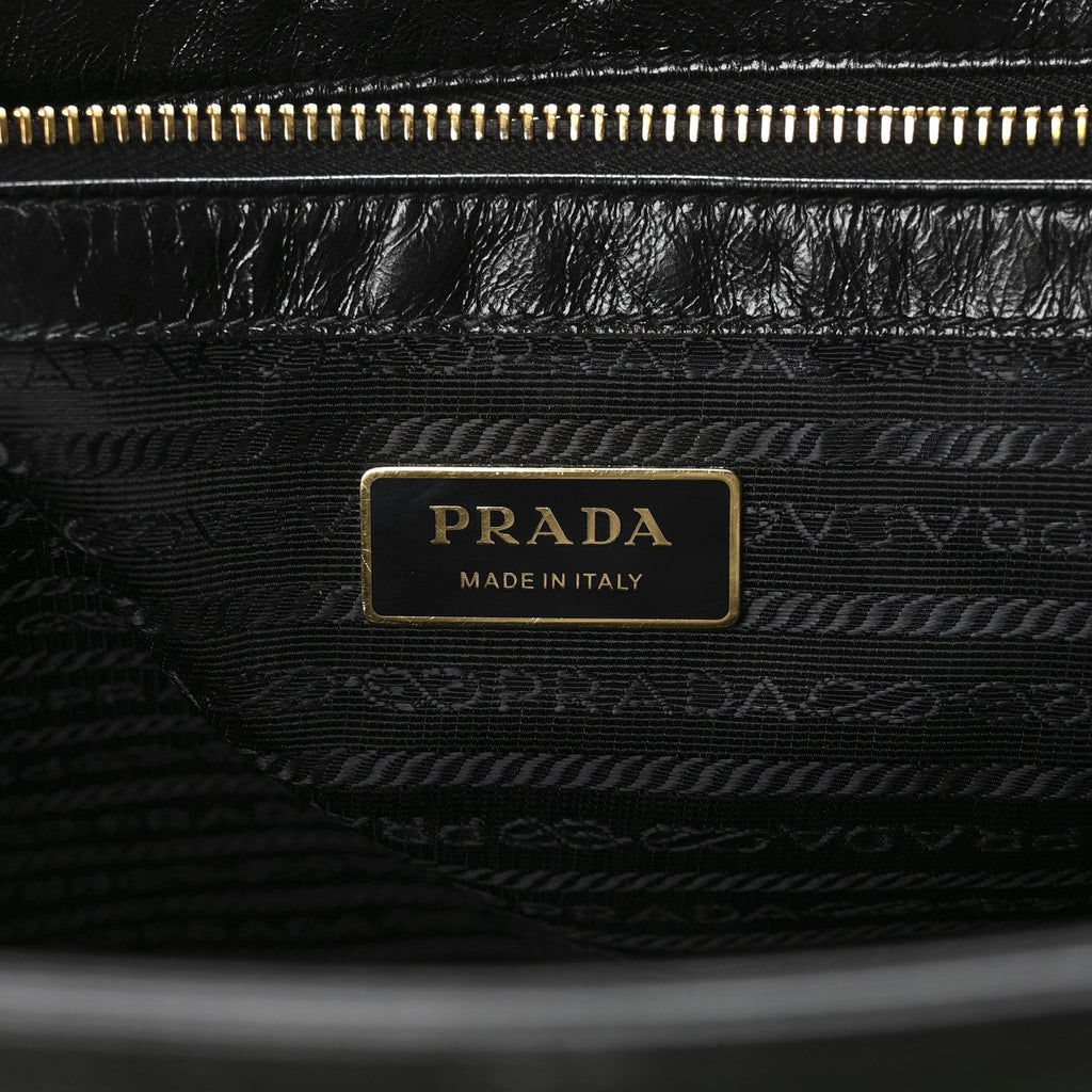 Prada Soft Lux Large Shopping Tote Black