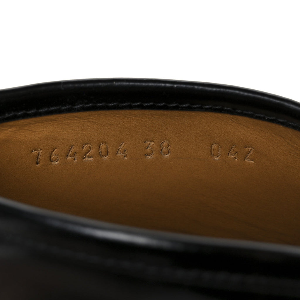 Gucci Cordovan Lux Womens Horsebit Platform Ankle Boots 38 Black