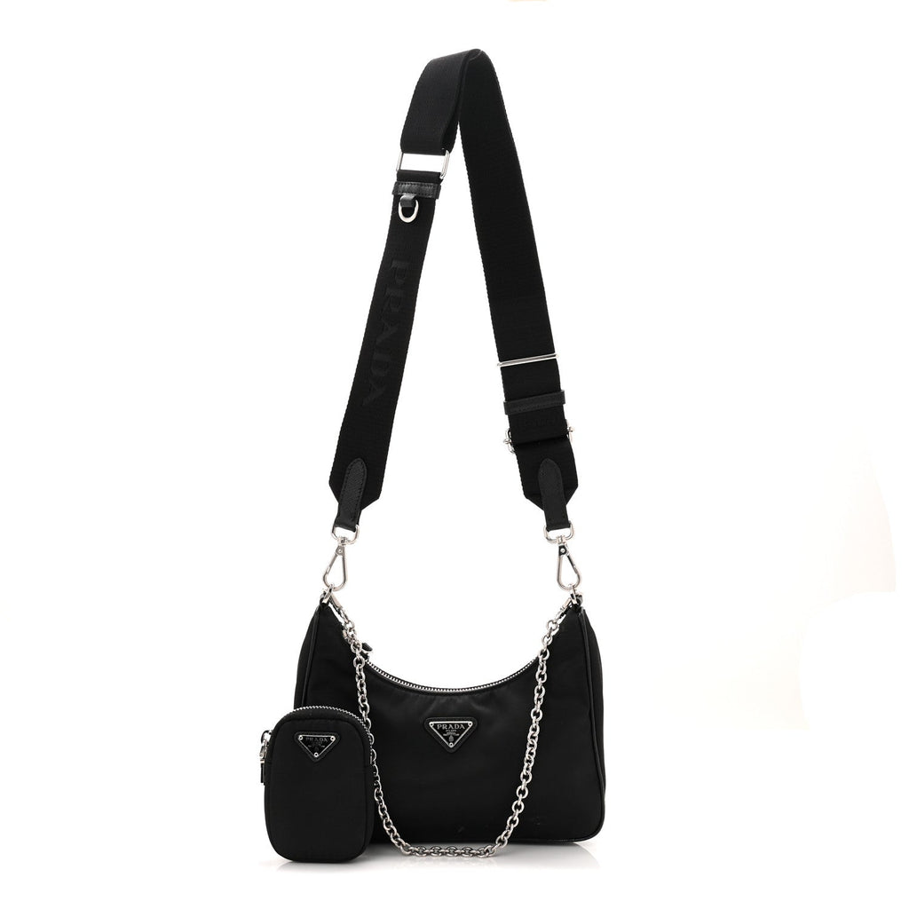 Prada Nylon Re-Edition 2005 Shoulder Bag Black