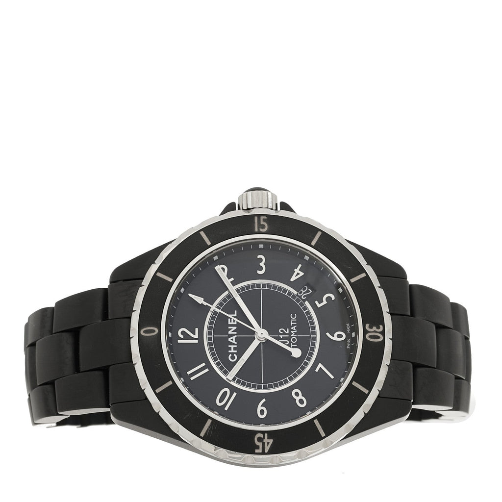 Chanel Stainless Steel Matte Ceramic 41mm J12 Automatic Watch Black