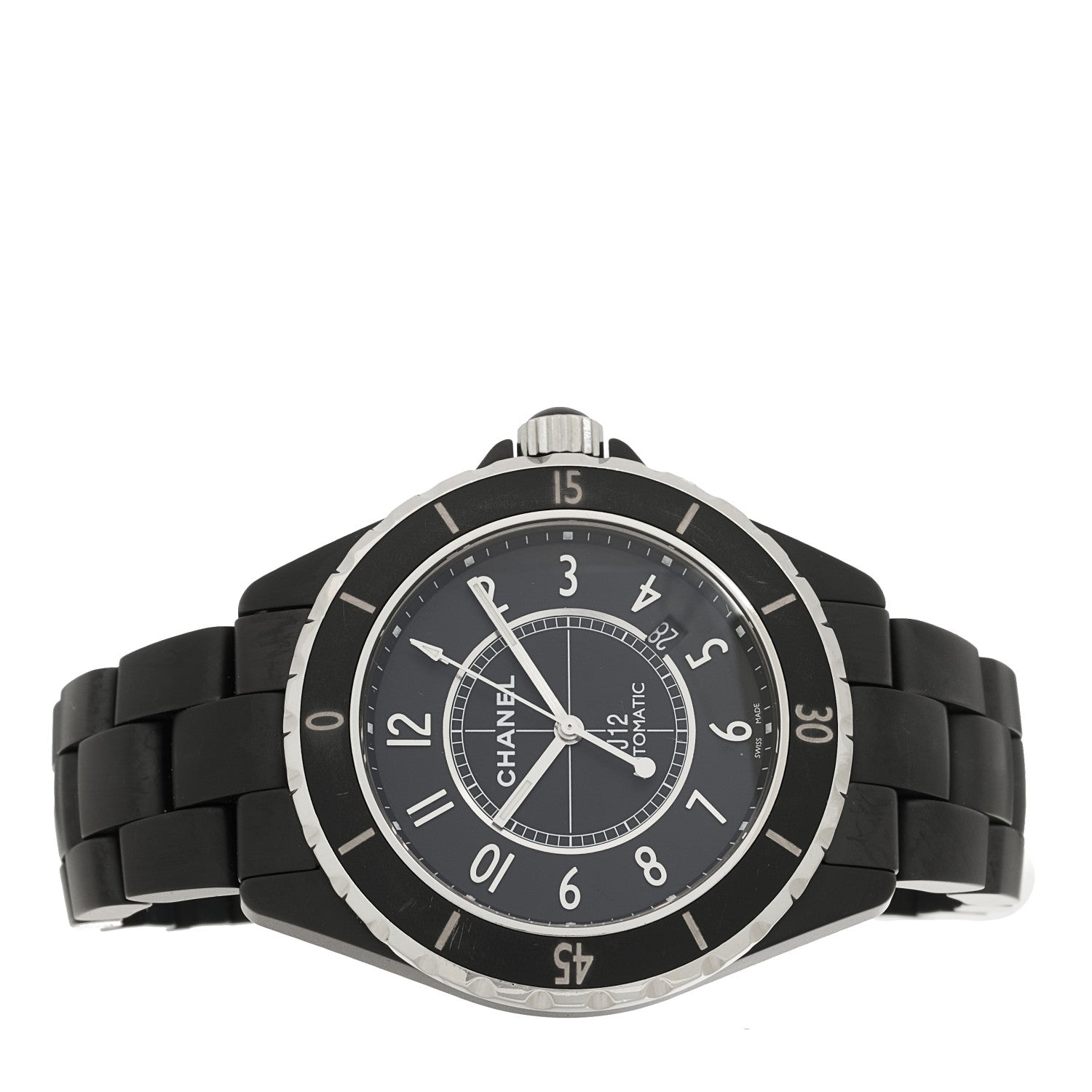 Chanel Stainless Steel Matte Ceramic 41mm J12 Automatic Watch Black