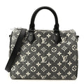 Louis Vuitton Denim Monogram Jacquard Speedy Bandouliere 25 Black