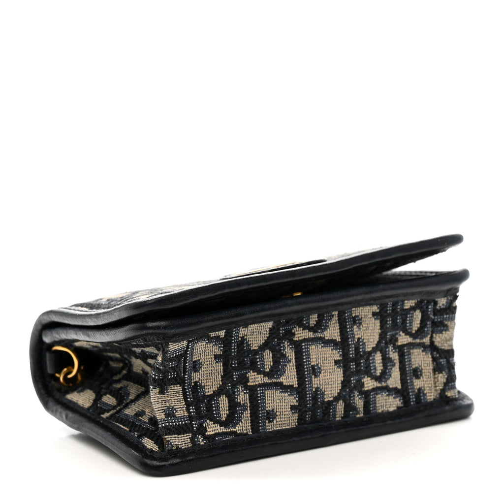 Christian Dior Oblique Nano 30 Montaigne Pouch Blue