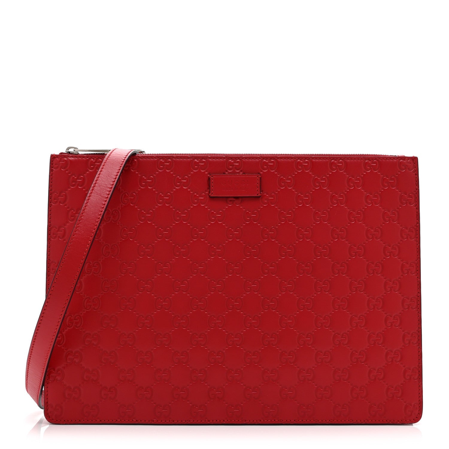 Gucci Guccissima Signature Messenger Bag Hibiscus Red