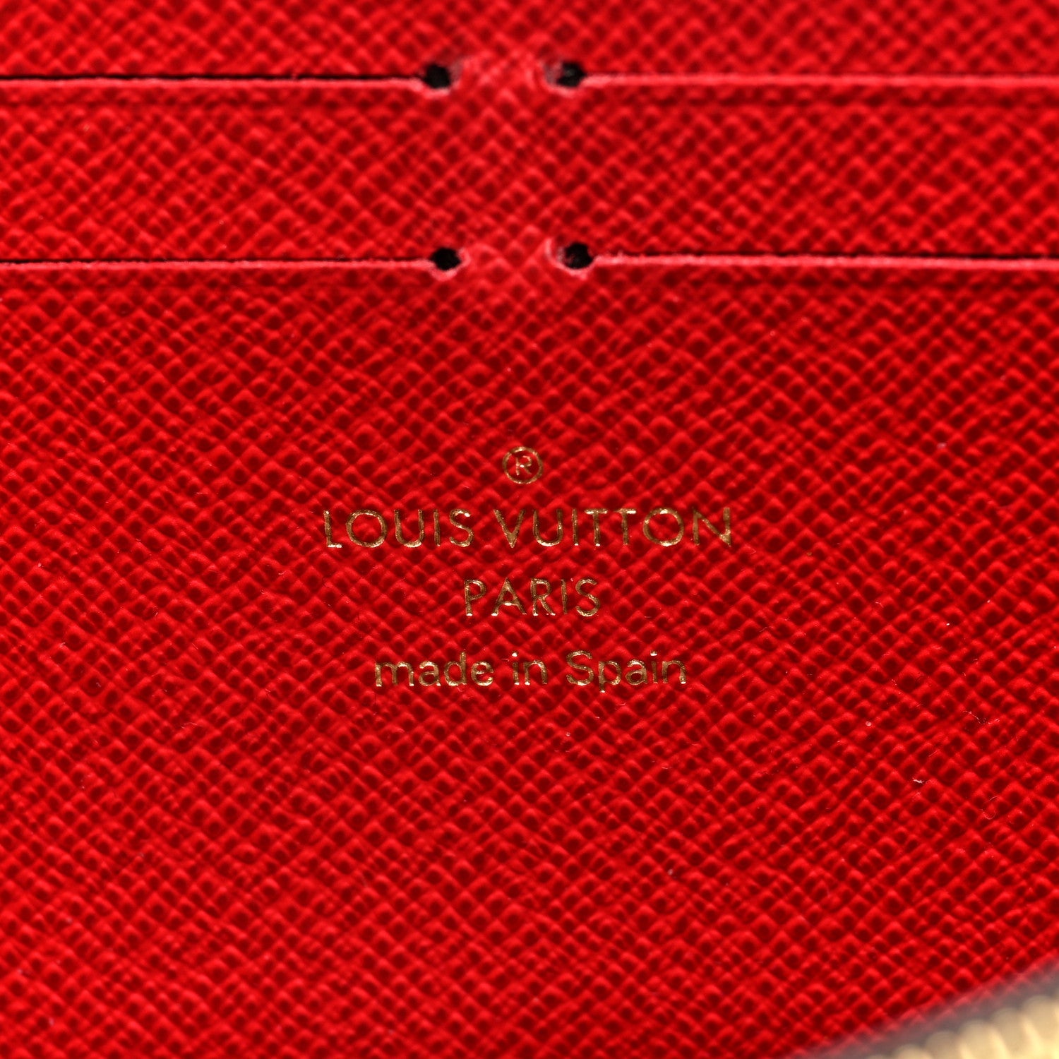 Louis Vuitton Damier Ebene Clemence Wallet Cherry