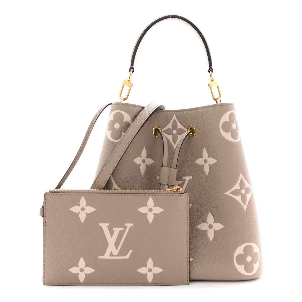 Louis Vuitton Empreinte Monogram Giant Neonoe MM Tourterelle Creme