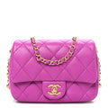 Chanel Lambskin Quilted CC Small Dynasty Flap Purple