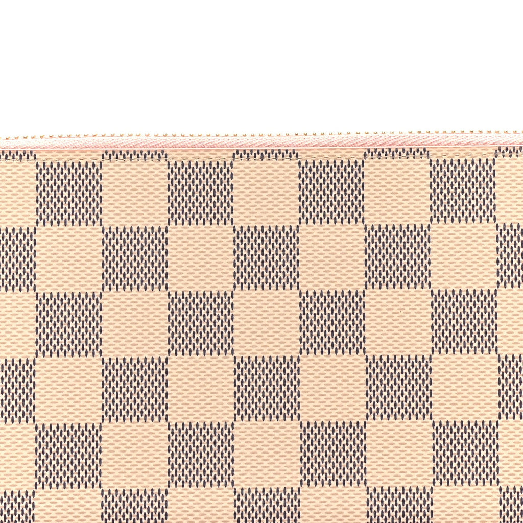 Louis Vuitton Damier Azur Zippy Wallet Rose Ballerine