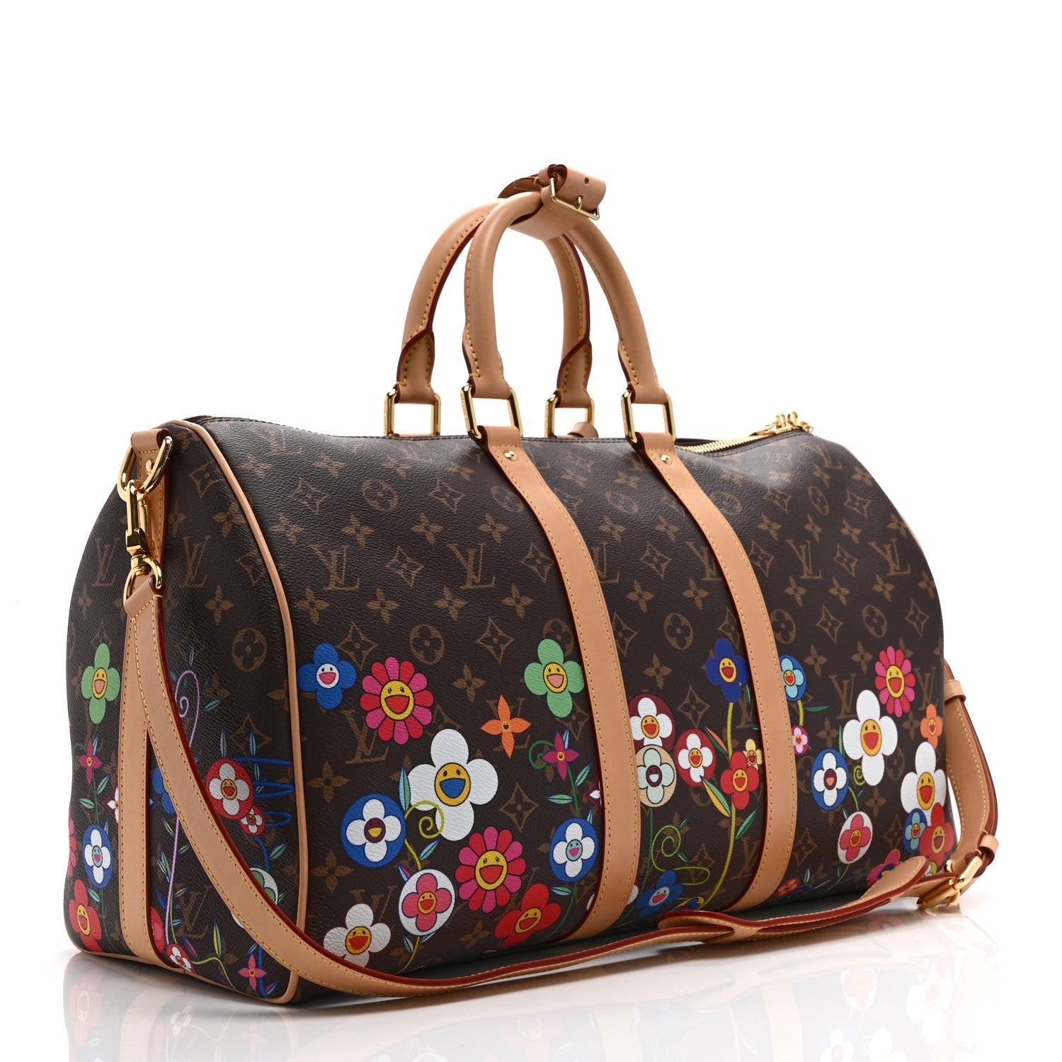 Louis Vuitton LV X TM Monogram Flowers Keepall Bandouliere 45