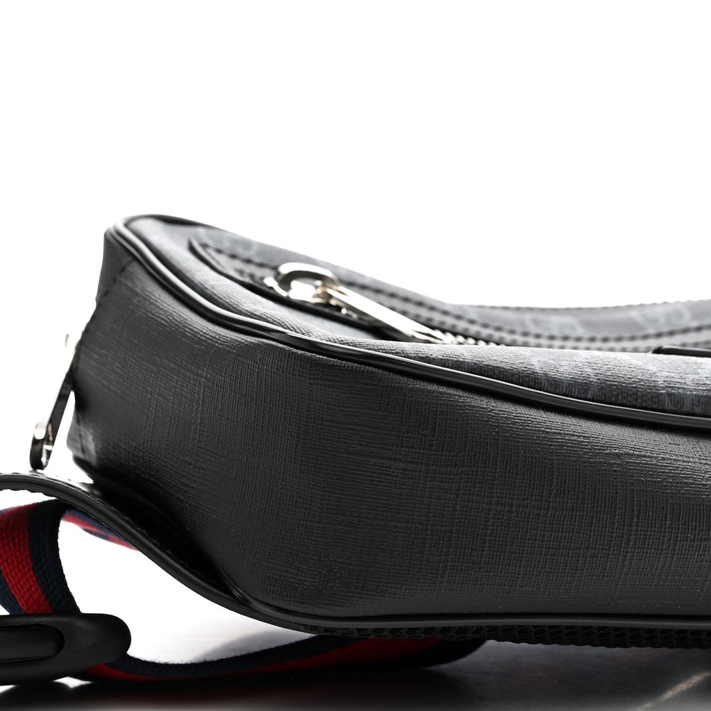 Gucci Soft GG Supreme Monogram Web Belt Bag Black Grey