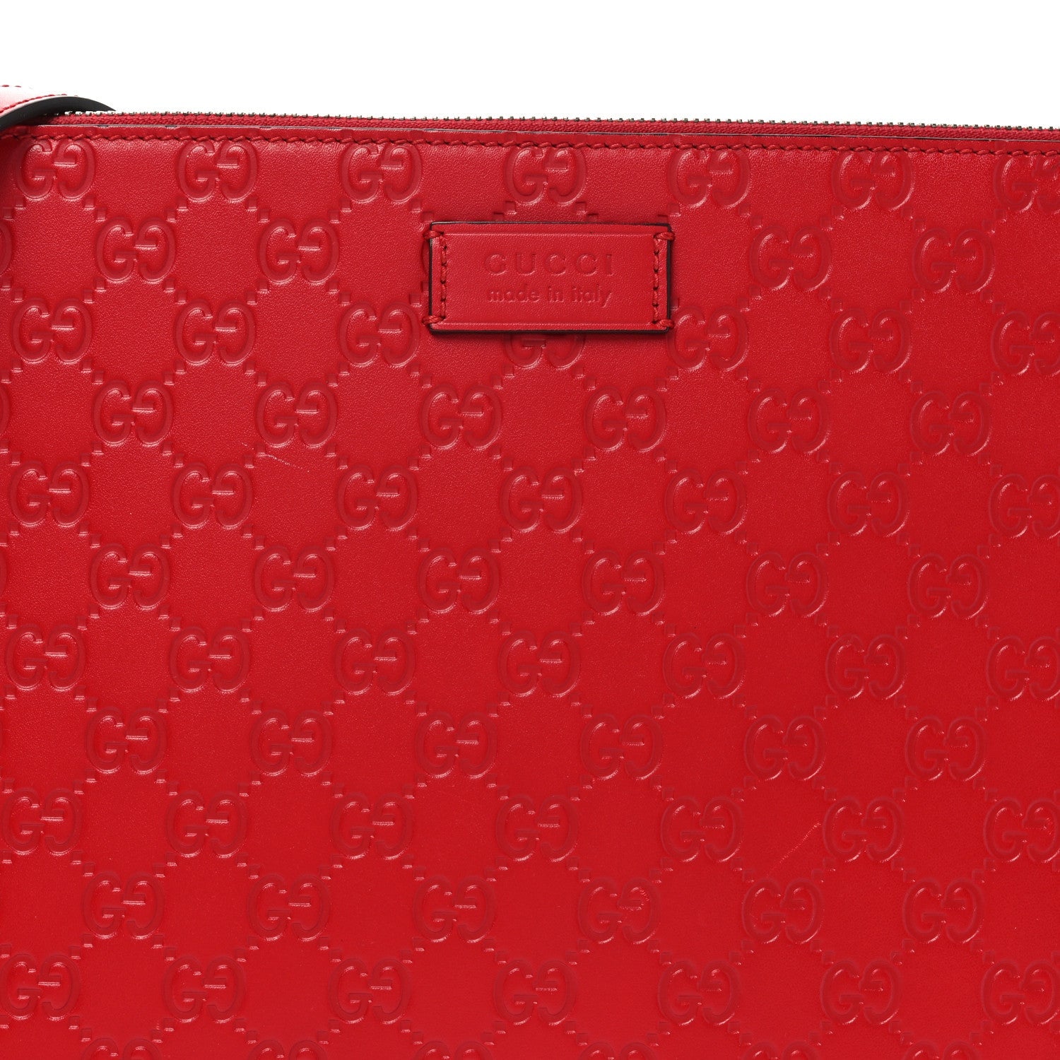 Gucci Guccissima Signature Messenger Bag Hibiscus Red