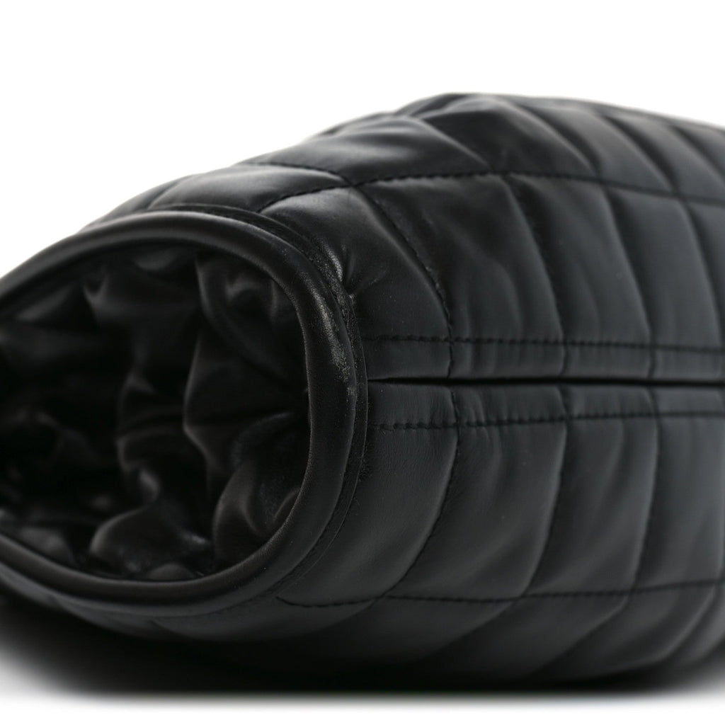 Gucci Calfskin Quilted Medium Deco Tote Bag Black