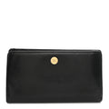 Grained Calfskin CC Button Yen Wallet Black