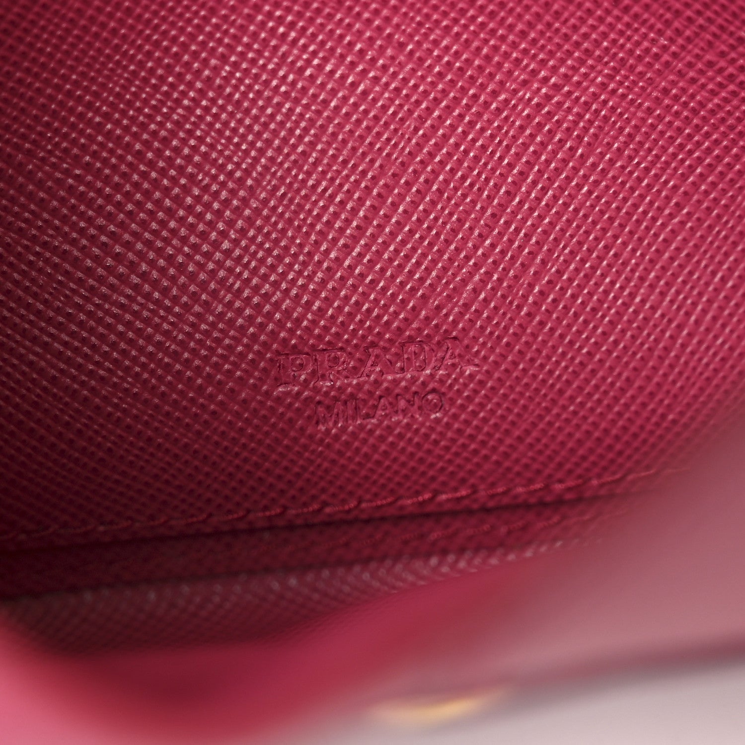 Prada Saffiano Metal Envelope Wallet Ibisco
