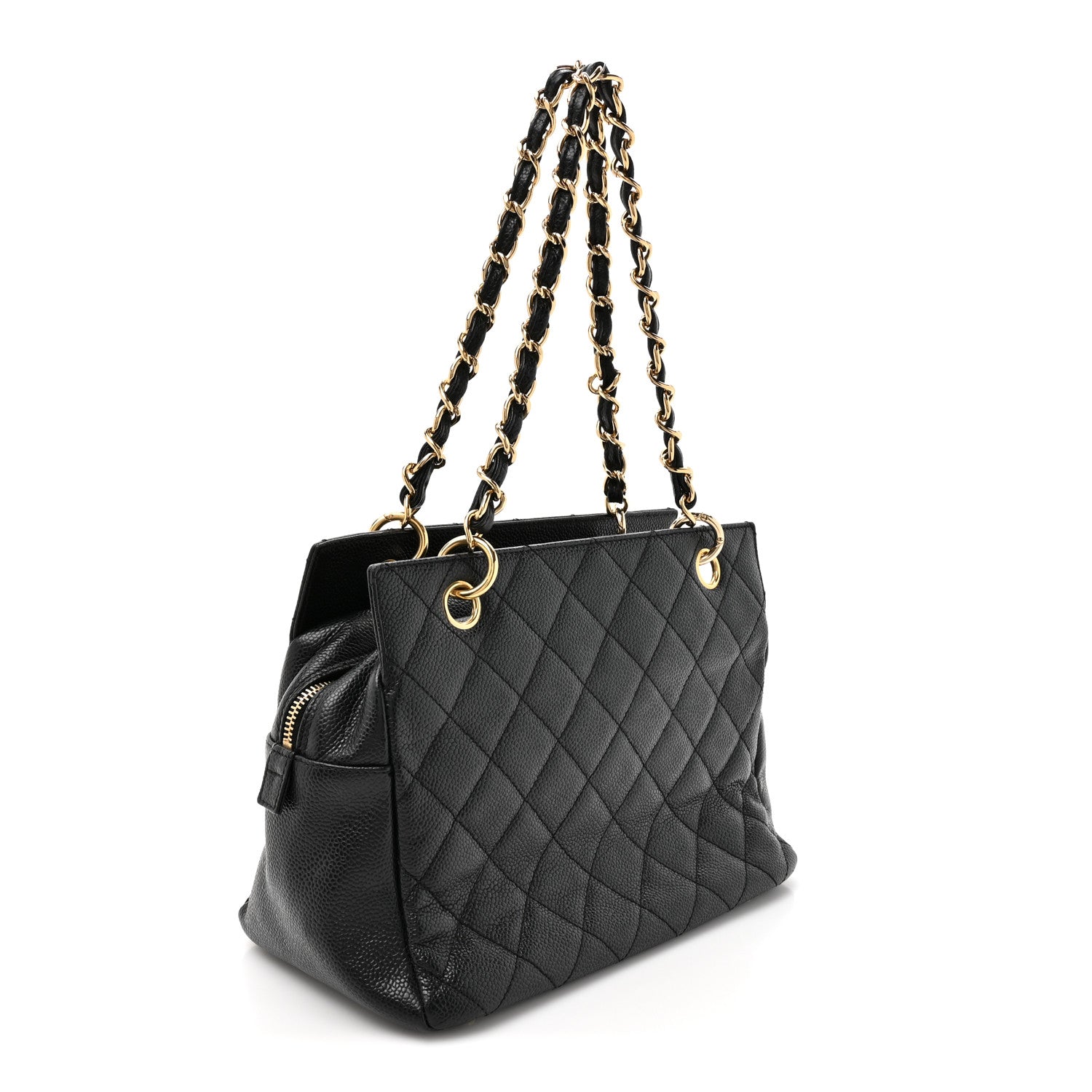 Chanel Caviar Quilted Petit Timeless Tote PTT Black