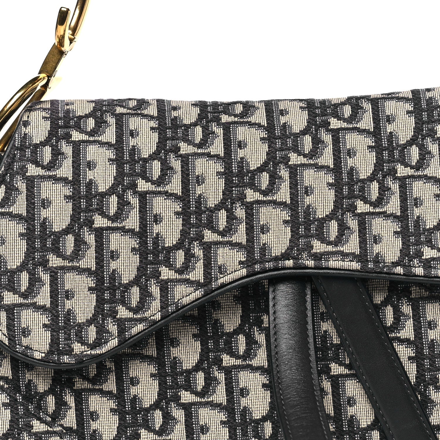 Christian Dior Oblique Saddle Bag Blue