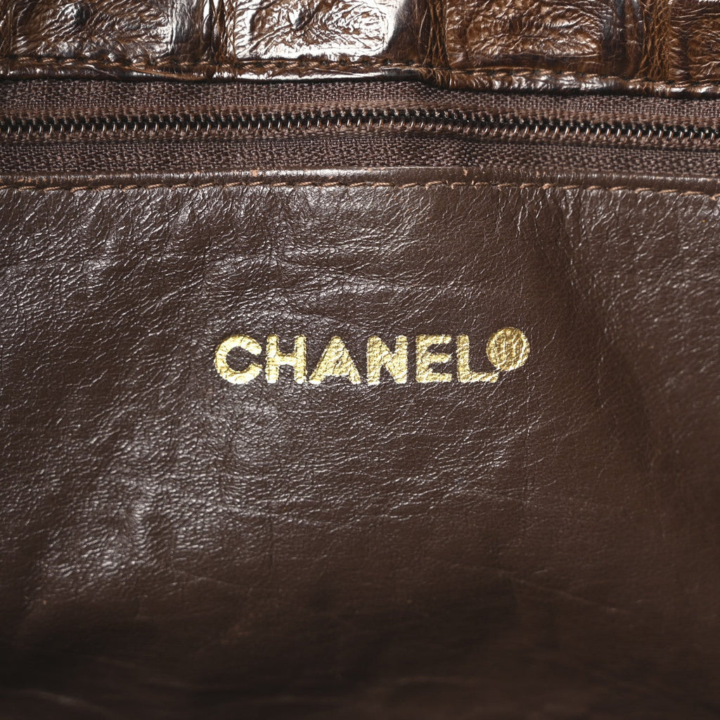 Chanel Alligator Shopping Tote Brown