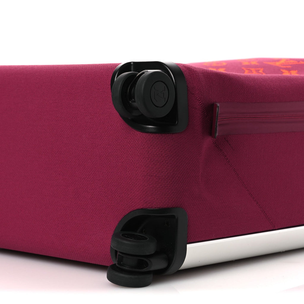 Louis Vuitton Knit Monogram Horizon Soft 55 Suitcase Fuchsia