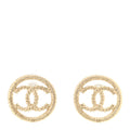 CC Round Rope Earrings Gold Gold
