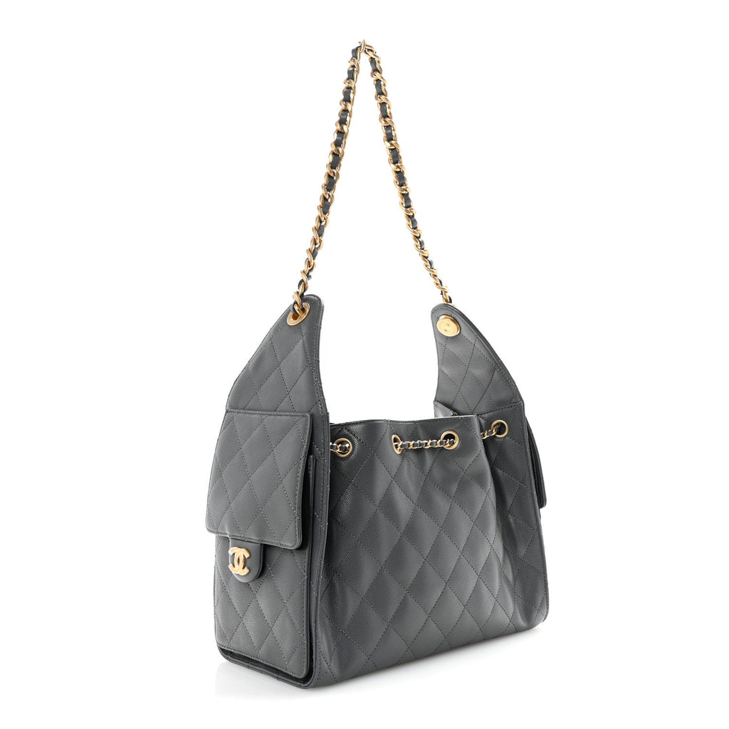 Chanel Caviar Quilted Small Chanel 25 Handbag Dark Grey
