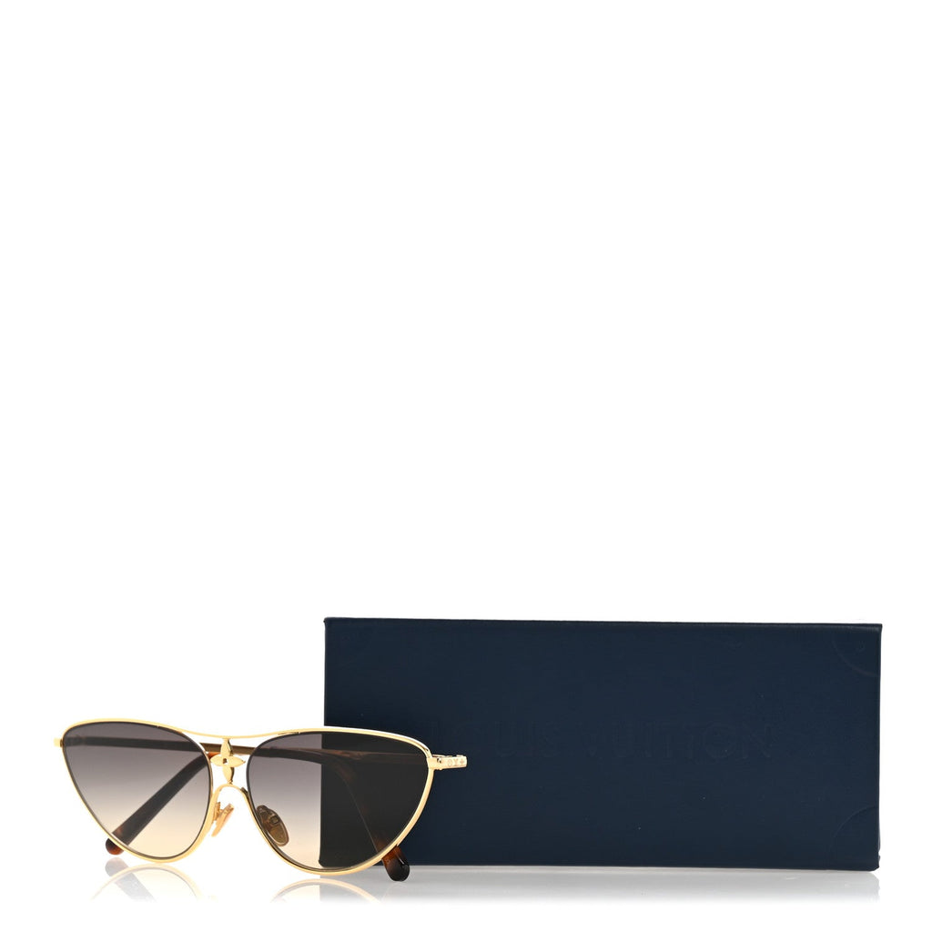 Louis Vuitton Metal LV Star Cat Eye Sunglasses Z1867U Gold