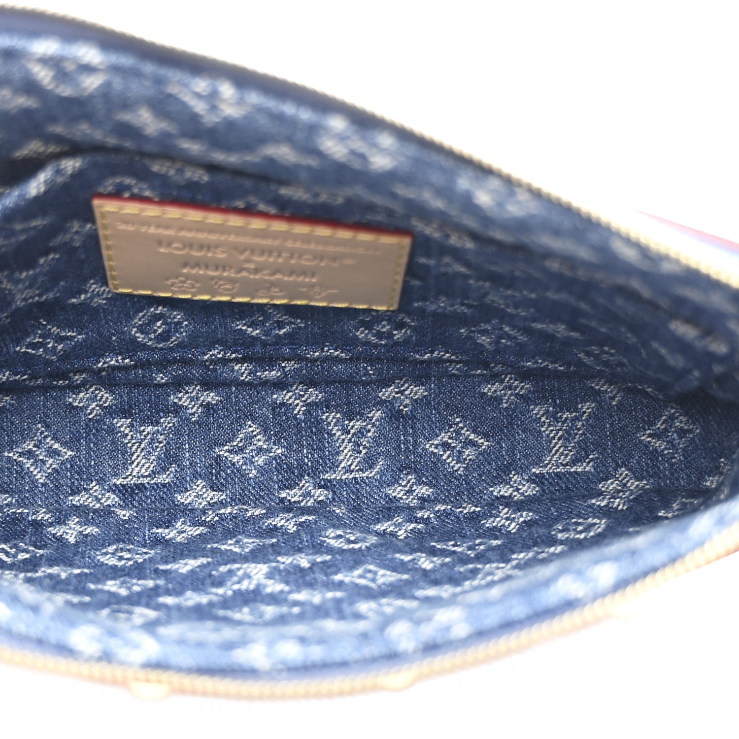 Louis Vuitton LV X TM Monogram Denim Cerises Pochette Accessories Blue
