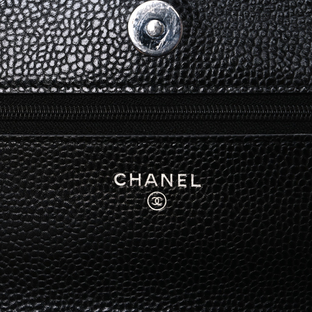 Chanel Caviar Quilted Wallet on Chain WOC Black