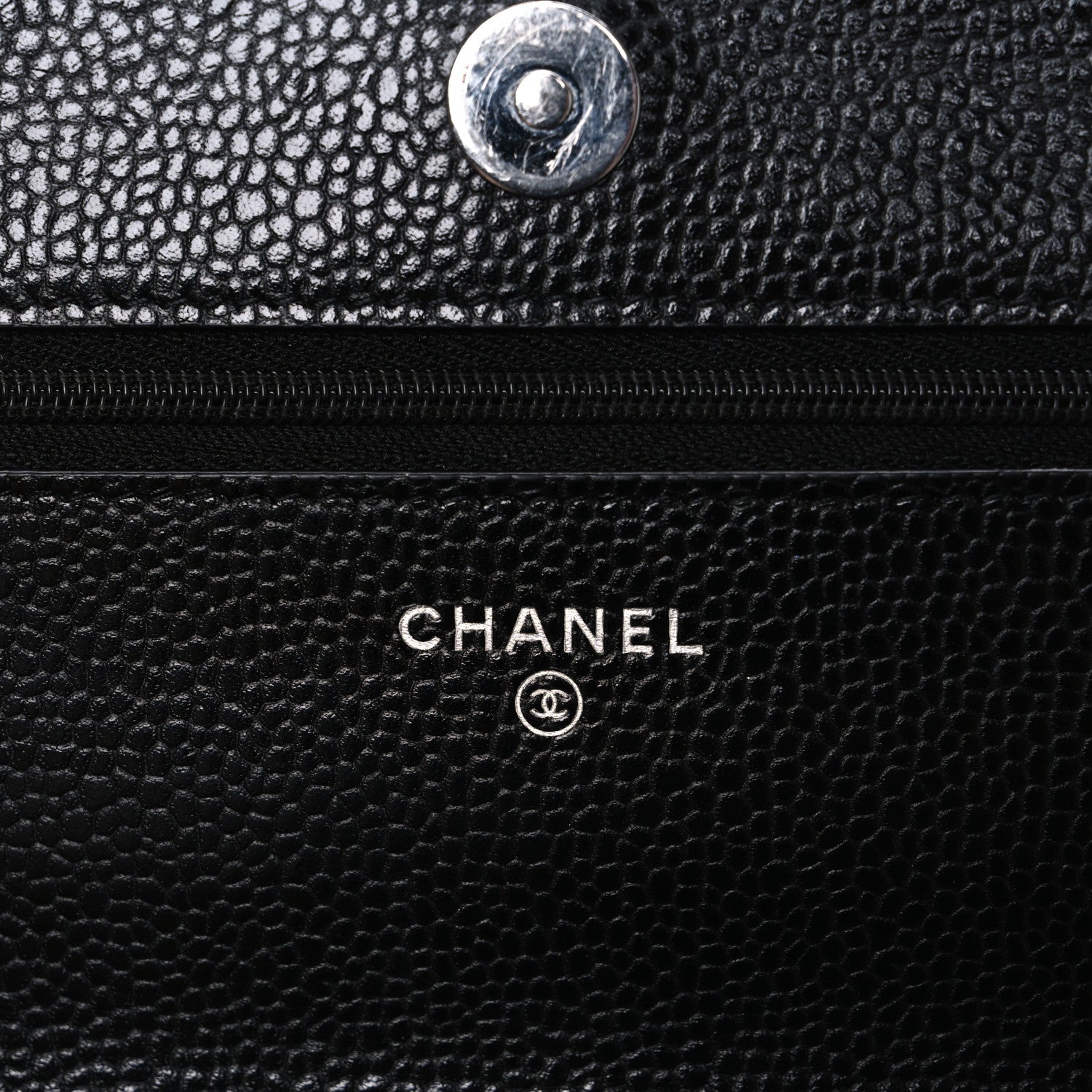 Chanel Caviar Quilted Wallet on Chain WOC Black